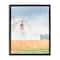 Stupell Industries American Flag White Country Barn Rural Scenery Floater Framed Art